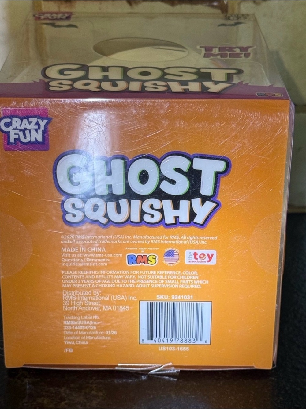 Ghost Squishy - Orange Ghost Toy